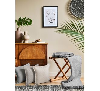 Ριχτάρι PANIC GREY Βαμβάκι 170 x 180 εκ. MADI |  Ριχτάρια στο espiti