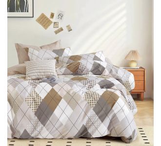 Beauty Home Σετ σεντόνια υπέρδιπλα Art 12276 Anna 230x260 Γκρι,Μπεζ       |  Σεντόνια Υπέρδιπλα / King Size στο espiti