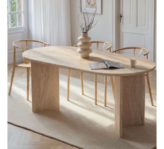 Τραπέζι Sablin Megapap χρώμα travertine 180x89,5x75εκ. |  Τραπέζια στο espiti