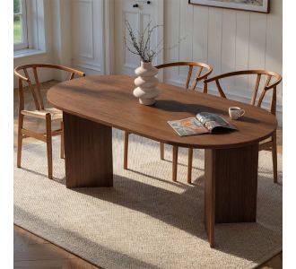 Τραπέζι Sablin Megapap χρώμα καρυδί 180x89,5x75εκ. |  Τραπέζια στο espiti