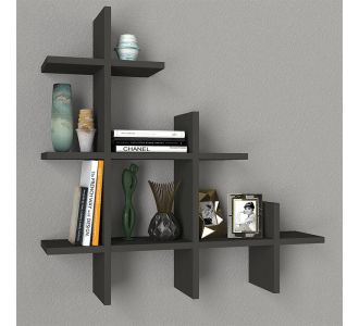 Ραφιέρα τοίχου Juke Megapap χρώμα ανθρακί 81,8x18x80εκ. |  Ραφιέρες τοίχου στο espiti