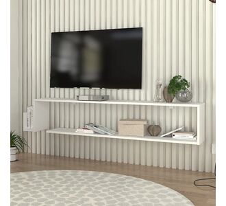 Έπιπλο τηλεόρασης επιτοίχιο Regnar Megapap χρώμα λευκό 168,6x25x31,8εκ. |  Έπιπλα τηλεόρασης στο espiti