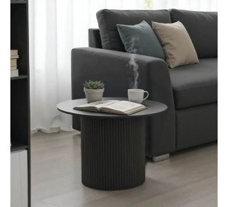 Τραπέζι σαλονιού Dovel pakoworld mdf σε μαύρη απόχρωση Φ70x40εκ |  Τραπεζάκια σαλονιού στο espiti