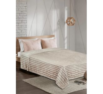 Κουβέρτα Fleece PUFFELLA BROWN 160 x 220 εκ. MADI |  Κουβέρτες Βελουτέ Υπέρδιπλες στο espiti
