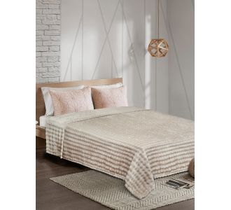 Κουβέρτα Fleece PUFFELLA BROWN 220 x 240 εκ. MADI |  Κουβέρτες Βελουτέ Υπέρδιπλες στο espiti