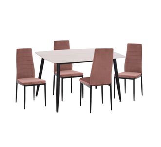 ΣΕΤ ΤΡΑΠΕΖΑΡΙΑΣ 5ΤΜΧ RAVEN HM21264.01 ΚΕΡΑΜΙΚΟ TOP ΛΕΥΚΟ ΜΑΡΜΑΡΟ--ΒΕΛΟΥΔΟ ΣΑΠΙΟ ΜΗΛΟ |  Σετ τραπεζαρίες στο espiti