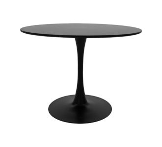 Tραπέζι Balou pakoworld mdf σε μαύρη απόχρωση Φ100x76εκ |  Τραπέζια στο espiti