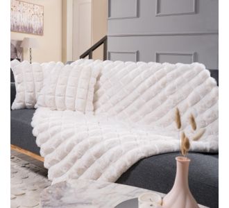 Γούνινο Ριχτάρι Cube 01 - 127 x  152 cm 52017174 Teoran |  Ριχτάρια στο espiti