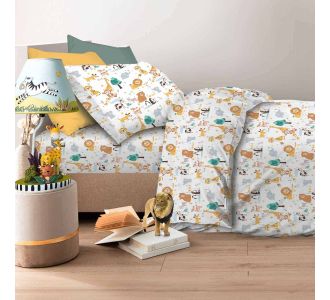 Παιδικό Σεντόνι Με Λάστιχο 1Χ(105Χ200+30)+1Χ(52χ72) Animals Astron Italy |  Astron στο espiti