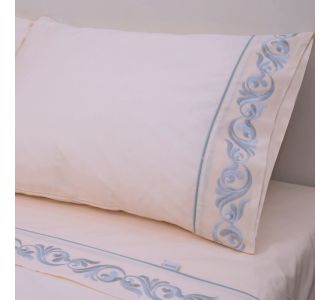 ΥΠΕΡΔΙΠΛΑ ΣΕΝΤΟΝΙΑ ΣΕΤ MORVEN CLASSIC 1510 (ΓΑΛΑΖΙΟ) 2(240x270)+2(50x70) |  Σεντόνια Υπέρδιπλα / King Size στο espiti