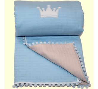 ΒΡΕΦΙΚΟ ΚΟΥΒΕΡΛΙ MORVEN LOLLY1904 (ΓΑΛΑΖΙΟ) 80x120 |  Βρεφικό κουβερλί στο espiti