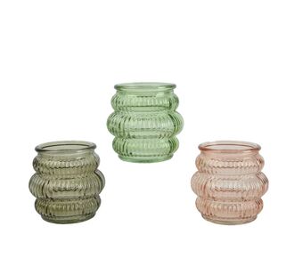 Beauty Home Γυάλινο Κηροπήγιο  Ø8 x 7.8 cm  Πράσινο     |  Διακοσμητκά στο espiti