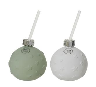 Beauty Home ΠΟΤΗΡΙ 10 x 10.6cm  ΧΑΚΙ     |  Χριστουγεννιάτικα Διακοσμητικά στο espiti