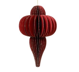 Beauty Home Κόκκινο Στολίδι Ø12 x 20 cm       |  Χριστουγεννιάτικα Διακοσμητικά στο espiti