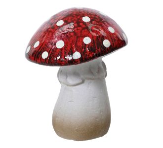 Beauty Home Κεραμικό Μανιτάρι 6.5 x 6.6 x 8.4 cm       |  Χριστουγεννιάτικα Διακοσμητικά στο espiti