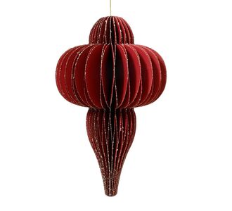 Beauty Home Κόκκινο Στολίδι Ø24 x 40 cm       |  Χριστουγεννιάτικα Διακοσμητικά στο espiti