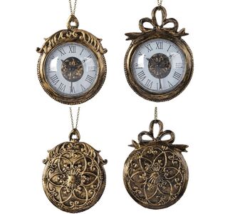 Beauty Home Στολίδι VINTAGE ΡΟΛΟΙ 11.5 x 2.2 x 13 cm       |  Χριστουγεννιάτικα Διακοσμητικά στο espiti