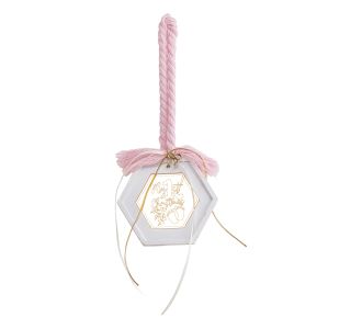 Beauty Home ΚΡΕΜΑΣΤΟ ΠΟΛΥΓΩΝΟ ΚΕΡΑΜΙΚΟ ΜΕ PLEXI MY 1st CHRISTMAS ΡΟΖ       |  Χριστουγεννιάτικα Στολίδια στο espiti