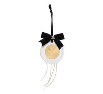 Beauty Home ΚΡΕΜΑΣΤΟ ΣΤΡΟΓΓΥΛΟ ΚΕΡΑΜΙΚΟ ME PLEXI MERRY CHRISTMAS ΜΑΥΡΟ       |  Χριστουγεννιάτικα Στολίδια στο espiti
