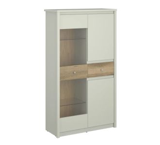 Βιτρίνα Karin Cashmere-Evoke Oak 86x36.5x153cm AlphaB2B |  Συνθέσεις σαλονιού στο espiti