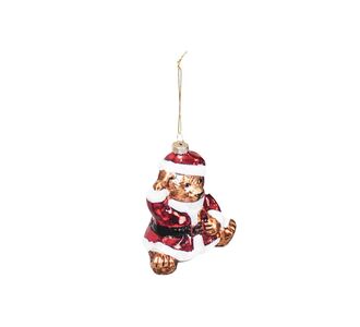 Beauty Home Στολίδι Santa Bear Γυαλίνο 9,5 x 6 x 10,5 cm       |  Χριστουγεννιάτικα Στολίδια στο espiti