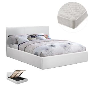 ΚΡΕΒΑΤΙ ΔΙΠΛΟ & ΣΤΡΩΜΑ BOBBI HM21271.01 ΛΕΥΚΟ PU ΜΕ ΑΠΟΘ.ΧΩΡΟ--ΓΙΑ 150x200εκ |  Κρεβάτια στο espiti