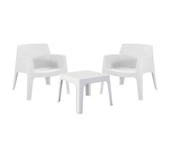 ΣΕΤ LOUNGE 3ΤΜΧ SLEEK HM21274.01 ΛΕΥΚΟ ΠΟΛΥΠΡΟΠΥΛΕΝΙΟ |  Σαλόνια κήπου στο espiti