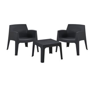 ΣΕΤ LOUNGE 3ΤΜΧ SLEEK HM21274.02 ΜΑΥΡΟ ΠΟΛΥΠΡΟΠΥΛΕΝΙΟ |  Σαλόνια κήπου στο espiti