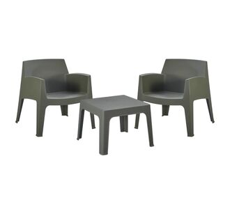 ΣΕΤ LOUNGE 3ΤΜΧ SLEEK HM21274.05 DARK OLIVE GREEN ΠΟΛΥΠΡΟΠΥΛΕΝΙΟ |  Σαλόνια κήπου στο espiti