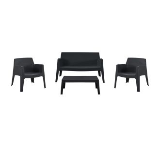 ΣΕΤ LOUNGE 4ΤΜΧ SLEEK HM21275.02 ΜΑΥΡΟ ΠΟΛΥΠΡΟΠΥΛΕΝΙΟ |  Σαλόνια κήπου στο espiti