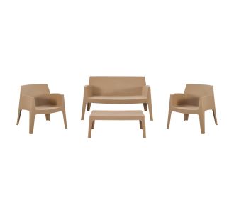 ΣΕΤ LOUNGE 4ΤΜΧ SLEEK HM21275.03 ΚΑΠΟΥΤΣΙΝΟ ΠΟΛΥΠΡΟΠΥΛΕΝΙΟ |  Σαλόνια κήπου στο espiti