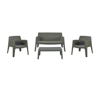 ΣΕΤ LOUNGE 4ΤΜΧ SLEEK HM21275.05 DARK OLIVE GREEN ΠΟΛΥΠΡΟΠΥΛΕΝΙΟ |  Σαλόνια κήπου στο espiti