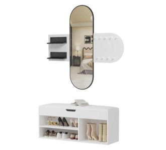 ΣΕΤ ΕΙΣΟΔΟΥ 2ΤΜΧ CHERYL HM21276.01 ΜΕΛΑΜΙΝΗ ΣΕ ΛΕΥΚΟ--ΟΨΗ ΜΑΥΡΟ ΜΑΡΜΑΡΟ |  Βιτρίνες - Έπιπλα εισόδου στο espiti