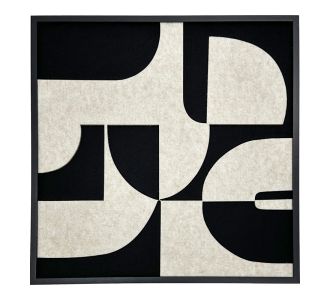 Πίνακας με πλαίσιο Jeire Inart μαύρο-λευκό 62x2.5x62εκ |  Πίνακες στο espiti