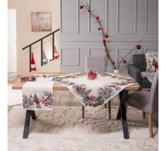 Καρέ &amp; Τραβέρσα Minden (Σετ 2τεμ.) - 100x100cm &amp; 40x100cm 52017019 Teoran |  Χριστουγεννιάτικες Τραβέρσες στο espiti