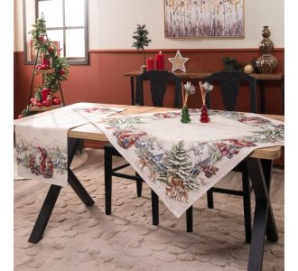 Καρέ &amp; Τραβέρσα Emden (Σετ 2τεμ.) - 100x100cm &amp; 40x100cm 52017028 Teoran |  Χριστουγεννιάτικες Τραβέρσες στο espiti