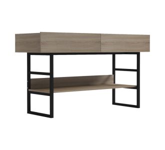 Κονσόλα Vien pakoworld σε sonoma-μαύρη απόχρωση 139x43x75.5εκ |  Συρταριέρες -Κονσόλες στο espiti