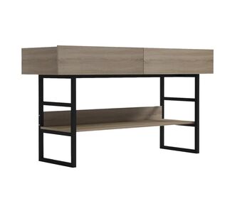 Κονσόλα Vien pakoworld σε sonoma-μαύρη απόχρωση 139x43x75.5εκ |  Συρταριέρες -Κονσόλες στο espiti