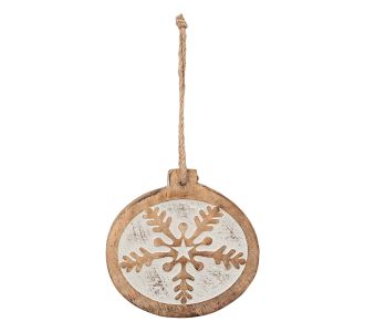 Beauty Home Ξύλινο Δίσκος  Σκαλιστό 11.5 x 10 cm       |  Χριστουγεννιάτικα Στολίδια στο espiti