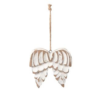 Beauty Home Ξύλινο Φτερά Αγγέλου  Αντικέ 13 cm       |  Χριστουγεννιάτικα Στολίδια στο espiti