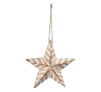 Beauty Home Ξύλινο Αστέρι  Σκαλιστό 13 cm       |  Χριστουγεννιάτικα Στολίδια στο espiti