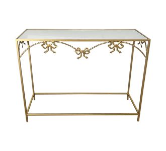 Κονσόλα Frensia Inart μέταλλο σε χρυσή απόχρωση 100x30x80εκ |  Συρταριέρες -Κονσόλες στο espiti