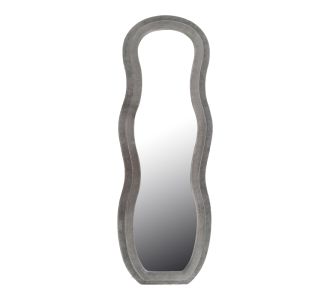 Καθρέπτης Glinde Inart βελούδο σε γκρι απόχρωση 50x3.3x150εκ |  Καθρέπτες στο espiti