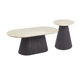 ΣΕΤ 2ΤΜΧ ΤΡΑΠΕΖΙΑ ΣΑΛΟΝΙΟΥ CATER HM21260 ΚΕΡΑΜΙΚΟ TOP ΟΨΗ ΤΡΑΒΕΡΤΙΝΑΣ-MDF ΒΑΣΗ ΚΑΦΕ |  Τραπέζια στο espiti