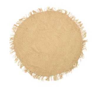 Χαλί Chata Inart γιούτα σε φυσική απόχρωση Φ120x1εκ |  Οικιακά στο espiti