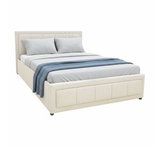 Κρεβάτι Huga pakoworld με αποθηκευτικό χώρο ύφασμα μπεζ 120x200εκ |  Κρεβάτια στο espiti