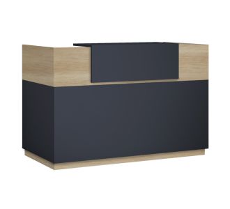 Γραφείο reception Lotus pakoworld σε χρώμα φυσικό - ανθρακί 200x70x110εκ |  Reception γραφείου στο espiti