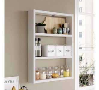 Ραφιέρα τοίχου Prena Megapap χρώμα λευκό 43,2x9x60εκ. |  Ραφιέρες τοίχου στο espiti