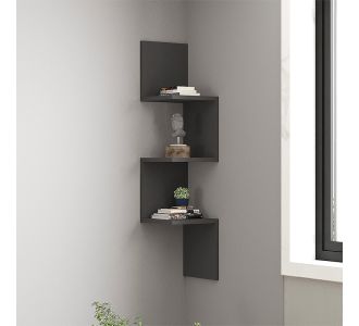 Ραφιέρα τοίχου Zikzak Megapap χρώμα ανθρακί 25x25x105,4εκ. |  Ραφιέρες τοίχου στο espiti