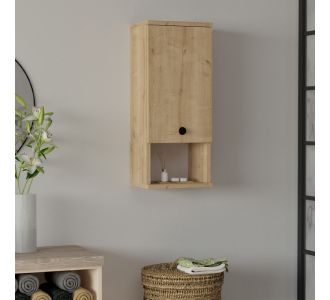 Ντουλάπι μπάνιου επιτοίχιο Mis Megapap χρώμα sapphire oak 30x21,8x71εκ. |  Οργάνωση σπιτιού - μικροέπιπλα στο espiti